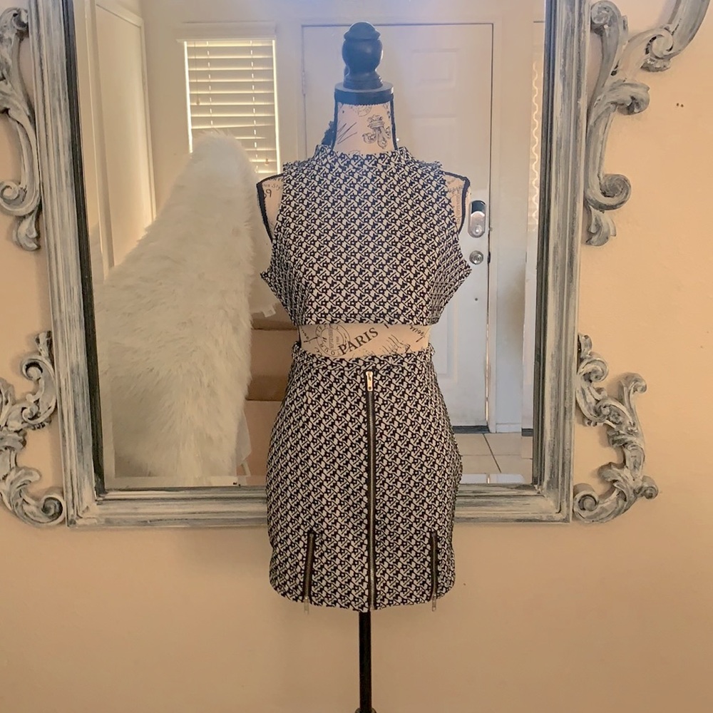 Black and white Set skirt